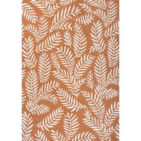 Nevis Palm Frond 72" L x 47" W Indoor/Outdoor Area Rug - Orange/Cream