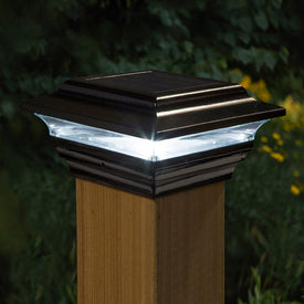 Imperial 4" x 4" Aluminum Solar Post Cap - Black - OPEN BOX
