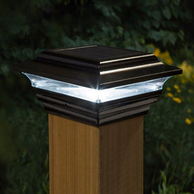 Imperial 4" x 4" Aluminum Solar Post Cap - Black - OPEN BOX