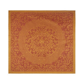 Renaissance 71" x 112" Tablecloth - Warm Sienna and Saffron