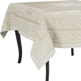 Arboretum 71" x 71" Tablecloth - Ivory and Taupe