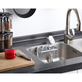 NeverRust Deluxe Stainless Steel Kitchen Sink Sponge Holder with Suction Cups - Satin Nickel