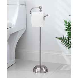 Classic Freestanding Toilet Paper Holder - Satin Nickel