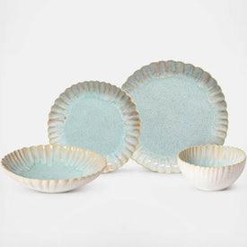 Mallorca Four-Piece Dinnerware Place Setting with Cereal and Pasta Bowls