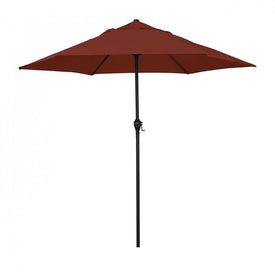 9' Steel Market Patio Umbrella with Crank Lift and Push-Button Tilt - Brick