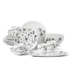 Garden Doodle 18-Piece Dinnerware Set