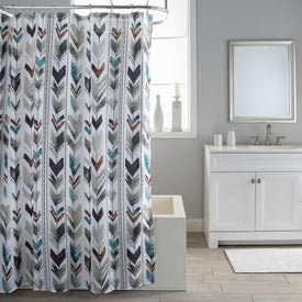 Mesa Shower Curtain/Eva Shower Curtain Liner/Annex Chrome Shower Hooks Set