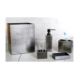 Steely Metal Bath Countertop Collection Five-Piece Set