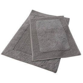 Brighton 20" x 30"/17" x 24" Cotton Bath Mats Set of 2 - Gray