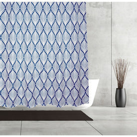 Deco Leaf Shower Curtain/Eva Shower Curtain Liner/Annex Chrome Shower Hooks Set