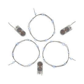Battery-Operated LED Fairy String Lights Set of 3 - Cool White