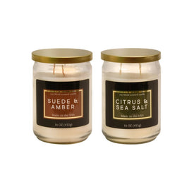 Earth Blend Collection Two-Wick Scented Wax Candles Set of 2