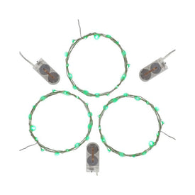 Battery-Operated LED Fairy String Lights Set of 3 - Green