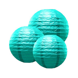 Multi-Size Paper Lanterns Set of 6 -Turquoise