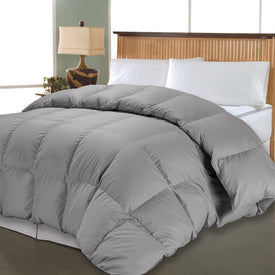1000 Thread Count Cotton DuraLOFT Down Alternative Extra-Warmth King Comforter - Gray