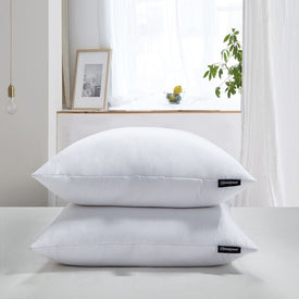 Beautyrest 100% Cotton Softy-Around Feather and Down Firm Euro Pillows 2-Pack