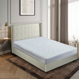350 Thread Count Polyester-Filled Damask Dot Twin Mattress Pad
