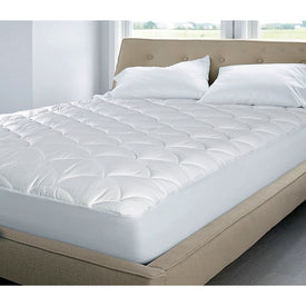 350 Thread Count Polyester-Filled Damask Dot King Mattress Pad