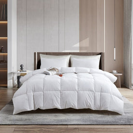 Serta Tencel Lyocell/Cotton Blend Feather and Down All-Season Twin Comforter