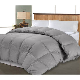 1000 Thread Count Cotton DuraLOFT Down Alternative Extra-Warmth Twin Comforter - Gray
