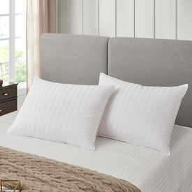 Supreme 350 Thread Count Cotton Damask Stripe Down Soft King Pillow