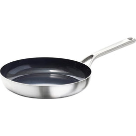 Mira Series Tri-Ply Stainless Steel 10" Open Fry Pan with Ceramic Interior
