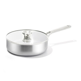 Mira Series Tri-Ply Stainless Steel 3.25-Quart Covered Saute Pan Uncoated Stainless Steel