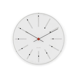Bankers 8.3" Wall Clock - White/Black/Red