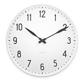 Station 18.9" Wall Clock - White/Black