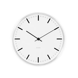 City Hall 11.4" Wall Clock - White/Black
