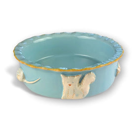 Cat Food/Water Bowl - Sky Blue