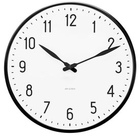 Station 11.4" Wall Clock - White/Black