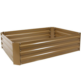 47" x 11.75" Hot Dip Galvanized Steel Raised Garden Bed - Brown