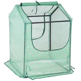 2' x 2' Mini Greenhouse with Two Zippered Side Doors - Clear