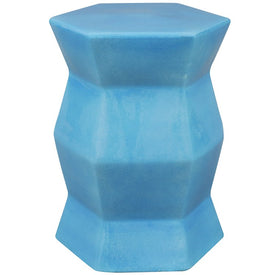 Moderno Geometric Ceramic Decorative Garden Stool - Moonstone
