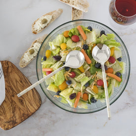 Jubilee Salad Servers and Birch Salad Bowl - Shades of Light