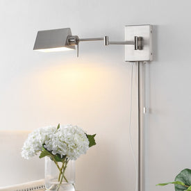 Arlo Single-Light Single Swing Arm Plug-In or Hardwired LED Wall Sconce
