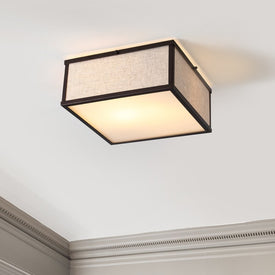 Grant Two-Light Square LED Flush Mount Ceiling Fixture
