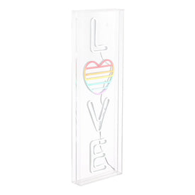 Love 8" x 24" Acrylic Box USB-Operated LED Neon Light
