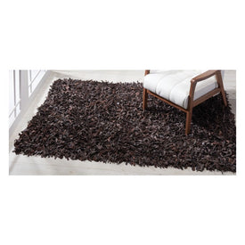 4' x 6" Shag Area Rug - Chocolate