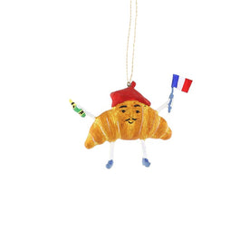 Monsieur Croissant Christmas Ornament