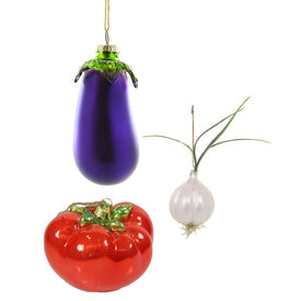 Farmstand Veggies Christmas Ornaments Set of 3