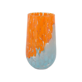 Nuvola Orange and Light Blue High Ball Glass