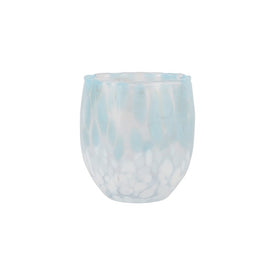 Nuvola Light Blue and White Double Old Fashioned Glass