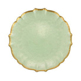 Baroque Glass Pistachio Dinner Plate