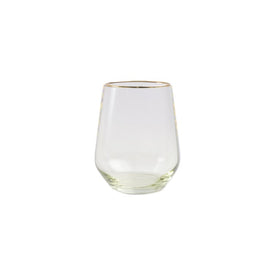 Rainbow Green Stemless Wine Glass