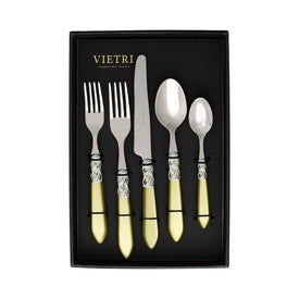 Aladdin Brilliant Chartreuse Five-Piece Place Setting Set of 4