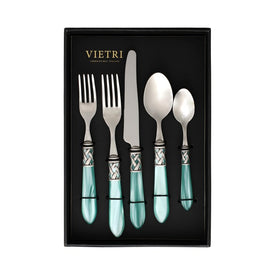 Aladdin Antique Aqua Five-Piece Place Setting Set of 4