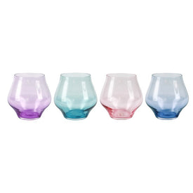 Contessa Assorted Stemless Wine Glasses Set of 4