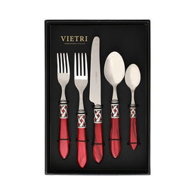 Aladdin Antique Red Five-Piece Place Setting Set of 4